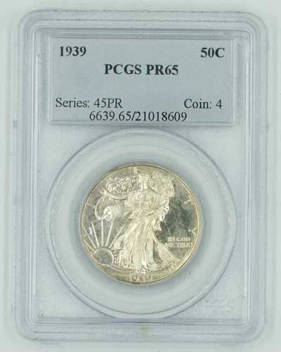 1939年 PCGS PR65 ウォーキング・リバティ・ハーフダラー