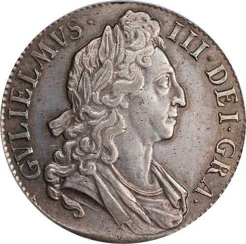 1695年（セプティモ年）イギリス ウィリアム3世 クラウン ロンドン造幣局 KM486 PCGS AU 詳細