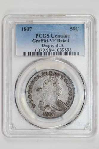 1807年 ドレープ胸像 ハーフドル PCGS VF 詳細