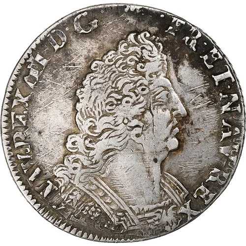 [#1286008] フランス、ルイ 14 世、1/4 エキュ オ パルム??、1694 年、改革、シルバー、EF