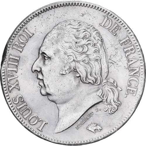 [#138457] フランス、ルイ18世、5フラン、1823年、バイヨンヌ、シルバー、AU、ガドゥリー: 614- 100,100円