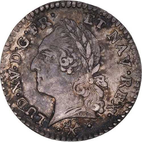 [#869238] コイン、フランス、ルイ 15 世、1/20 ?cu ? la vieille t?te (6 ソル)、6 ソル、1