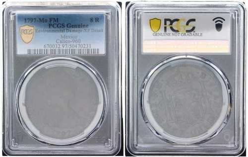 メキシコ 8レアル 1797 カリコ-960 本物 - XF 詳細 120111-