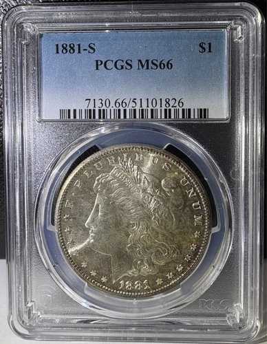 1881-S 1ドル モルガン・ダラー PCGS MS66 リバーストーン (826)｜WORLD RESOURCE【QUEEN店】