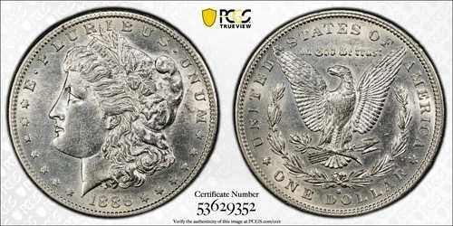 1886-S モーガン銀貨 PCGS ゴールドシールド AU 詳細 美品コイン #425-3｜WORLD RESOURCE【QUEEN店】