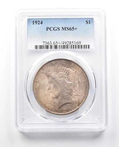 1924年 ピースシルバードル MS65+ PCGS 美しいトーン *3065｜WORLD RESOURCE【QUEEN店】
