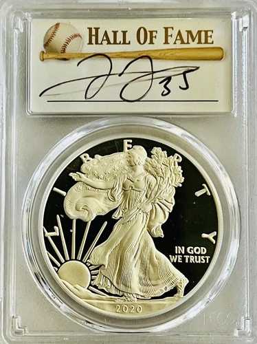 2020-W プルーフ シルバー イーグル PCGS-PR70 フランク・トーマス サイン入り CONGRATULATIONS SET