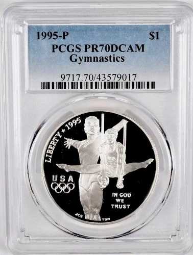 1995年 オリンピック 体操競技 シルバードル PCGS PR70??完璧な品質??｜WORLD RESOURCE【QUEEN店】