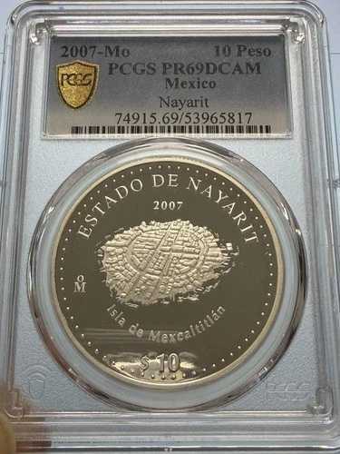 2007 Mo NAYARIT 10 ペソ PCGS PR69DCAM メキシコ プルーフ エスペホ