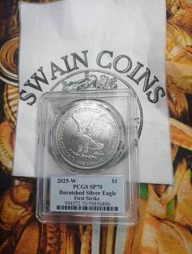 2025年 W アメリカン シルバーイーグル PCGS SP70 クリーブランド サイン入り ファーストストライク EX114