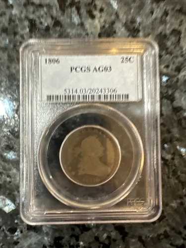 1806年 Pcgs Ag 03 バスト クォータードル