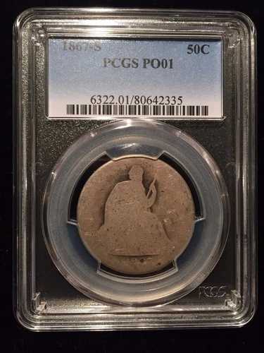 1867年 S シーテッド リバティ ハーフ ドル PCGS PO01 ローボール プアタイプ コイン レジストリ セット