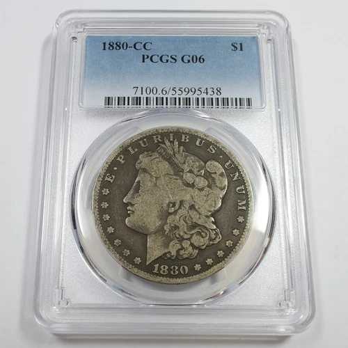 1880 CC カーソンシティ PCGS G6 - シルバー モルガン ダラー 1 ドル US コイン #58511B