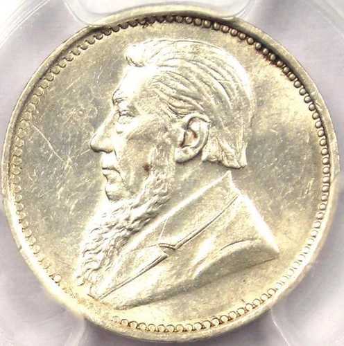 1897年南アフリカ スリーペンス（3D） - PCGS MS63 - 希少日付 BU UNC Zarコイン