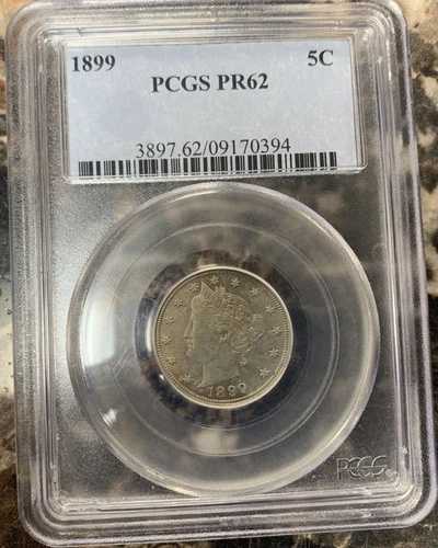 1899年 リバティヘッド V ニッケル プルーフ ~ 5セント硬貨 ~ PCGS PR 62 ~ 5C