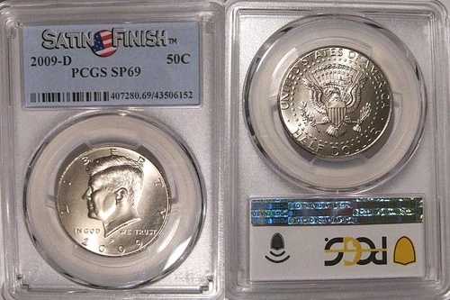2009年 D・ケネディ・ハーフダラー 50セント PCGS SP69 サテン仕上げ