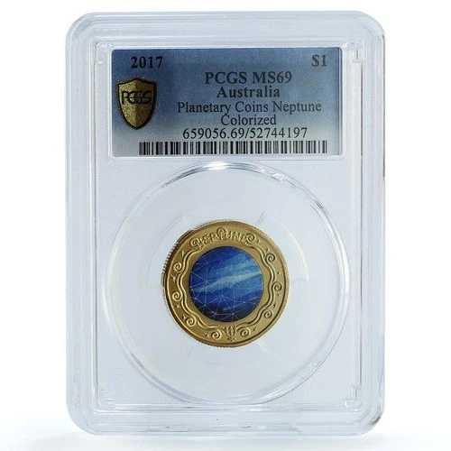オーストラリア 1ドル ネプチューン KM-2799 惑星宇宙 MS 69 PCGS アルブロンズコイン 2017｜WORLD RESOURCE【QUEEN店】 88,330円