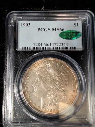 1903年 モルガン銀貨 1ドル PCGS MS66 CAC - 24772443｜WORLD RESOURCE【QUEEN店】 205,700円