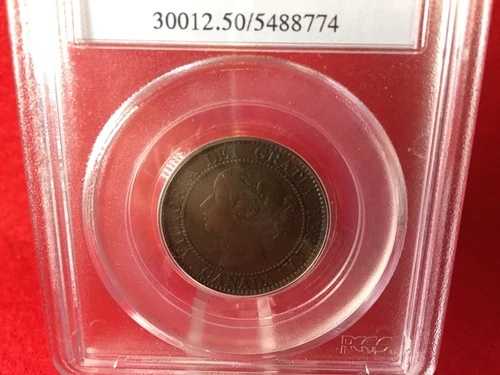 1859 DPN9 #1、PCGS認定カナダ製、大型1セント、**AU-50**｜WORLD RESOURCE【QUEEN店】
