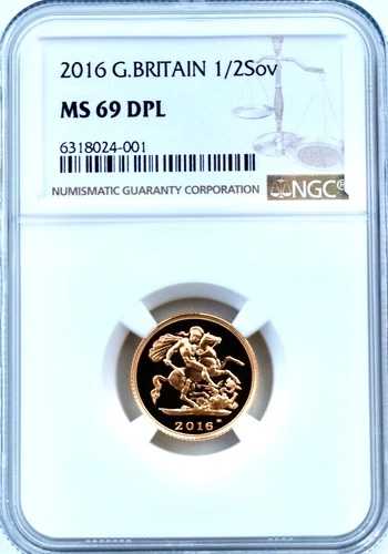 2016 ゴールド ハーフ ソブリン NGC MS69 DPL ブリリアント 未流通 ロイヤルミント UNC-