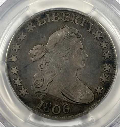 1806年 緊急バスト 1/2ドル 0.50 PCGS VF20。 ステムなし。-｜WORLD RESOURCE【QUEEN店】