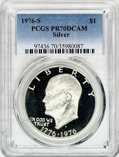 1976年 Sアイセンハワー プルーフ シルバードル PCGS PR70DCAM トップポップ!-|WORLD RESOURCE【QUEEN店】