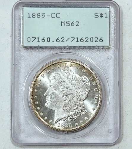 1885年-CC モーガン銀貨 PCGS MS62 OGH ラトラー ベターデイト カーソンシティコイン|WORLD RESOURCE【QUEEN店】