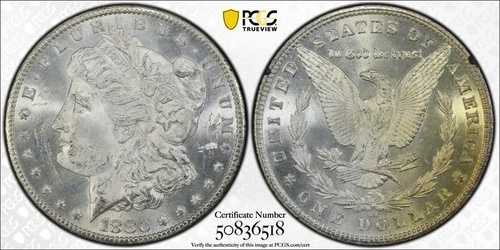 1880 CC 8/High 7 PCGS MS63 GSA HOARD - シルバー モルガン ダラー - 1ドル US コイン #52509V｜WORLD RESOURCE【QUEEN店】
