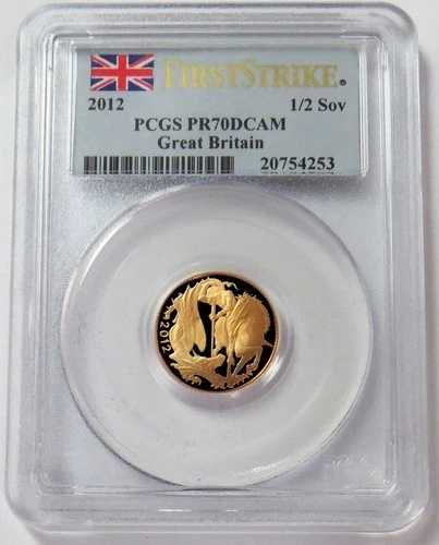 2012年 ゴールド グレートブリテン 1/2 ソブリン PCGS PR 70 DCAM ファーストストライク｜WORLD RESOURCE【QUEEN店】