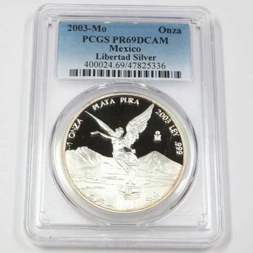 2003 Mo PCGS PR69 DCAM - メキシコ - 1 オンス シルバー リベルタ アン オンザ #44534A|WORLD RESOURCE【QUEEN店】