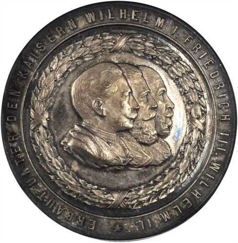 ドイツ プロイセン - 1895年 - 「北バルト運河」銀メダル - PCGS SP62|WORLD RESOURCE【QUEEN店】