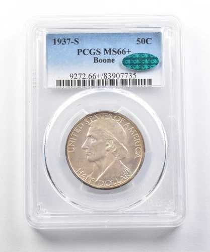 1937-S ブーン記念ハーフドル MS66+ PCGS CAC *5040|WORLD RESOURCE【QUEEN店】