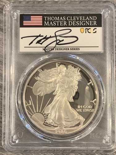 1986S- アメリカン シルバー イーグル-PCGS- PR70DCAM- クリーブランド- マグナム オプス- ポップ 38｜WORLD RESOURCE【QUEEN店】