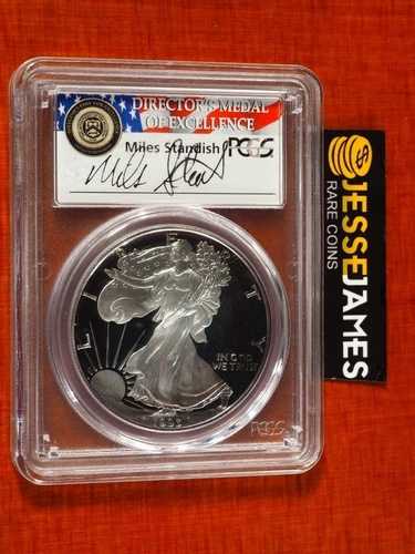 1993年 Pプルーフ シルバーイーグル PCGS PR69 DCAM フィラデルフィアセット マイルズ・スタンディッシュ｜WORLD RESOURCE【QUEEN店】