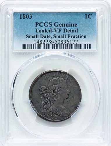 米国 - 1803年 ラージセント - 小さな日付と分数 - PCGS VF 詳細 - シャープ詳細|WORLD RESOURCE【QUEEN店】