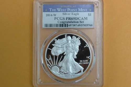 2014-W シルバーイーグル プルーフ コングラチュレーションセット PCGS PR69 DCAM|WORLD RESOURCE【QUEEN店】