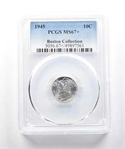 1945年 マーキュリーダイム ボストンコレクション MS67+ PCGS *0200｜WORLD RESOURCE【QUEEN店】