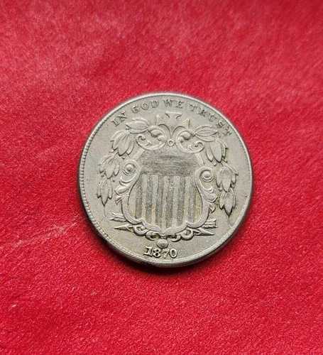 1870 FS-301 ~ シールドニッケル、希少なインディアンセントミュールダイクラッシュ PCGS XF45|WORLD RESOURCE【QUEEN店】