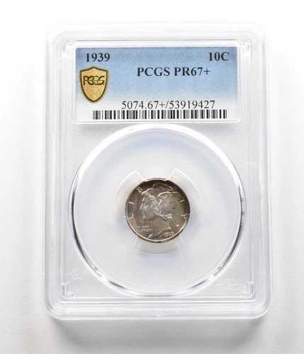 1939年 マーキュリーダイム PR67+ PCGS PQ *6822|WORLD RESOURCE【QUEEN店】