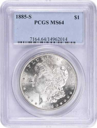 1885-S モルガン銀貨 MS64 PCGS|WORLD RESOURCE【QUEEN店】