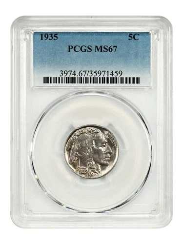 1935年 5C PCGS MS67 - バッファローニッケル｜WORLD RESOURCE【QUEEN店】 206,800円
