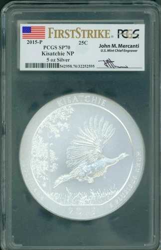 2015-P KISATCHIE NP ATB 5オンス シルバー PCGS SP70 ジョン・マーカンティ ファースト ストライク FS !!!!｜WORLD RESOURCE【QUEEN店】 207,350円