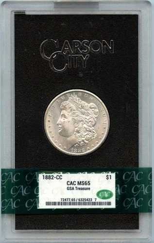 1882-CC モルガン・ダラー GSA ホード S$1 CACG MS65 (CAC)