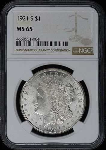 1921-S モルガン・ダラー S$1 NGC MS65