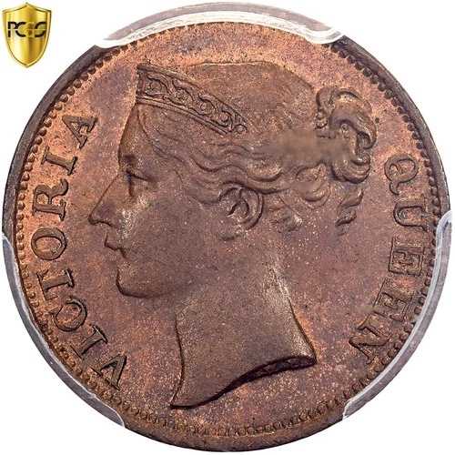 [#878864] コイン、海峡植民地、ビクトリア、1/2セント、1845年、PCGS、MS64BN、-｜WORLD RESOURCE【QUEEN店】