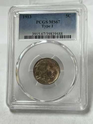 1913年 バッファローニッケル 5C PCGS MS 67 タイプI