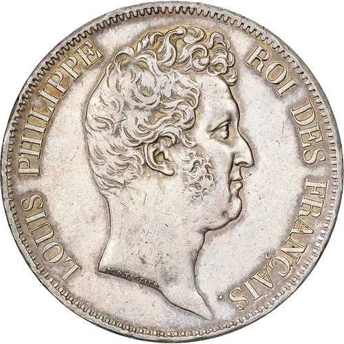 [#981489] フランス、ルイ・フィリップ1世、5フラン、1830年、リール、Iなし、銀貨、