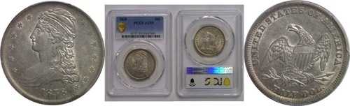 1838年胸像ハーフドル PCGS AU-55
