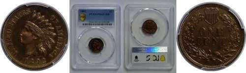 1892年インディアンヘッドセント PCGS PR-65+ RB