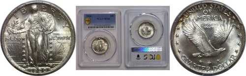 1920年 スタンディング・リバティ・クォーター PCGS MS-66